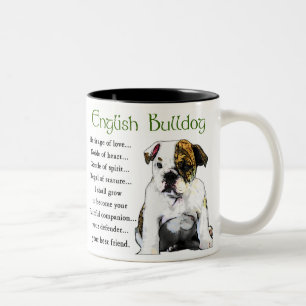 Englische Bulldoggen-Geschenke Zweifarbige Tasse