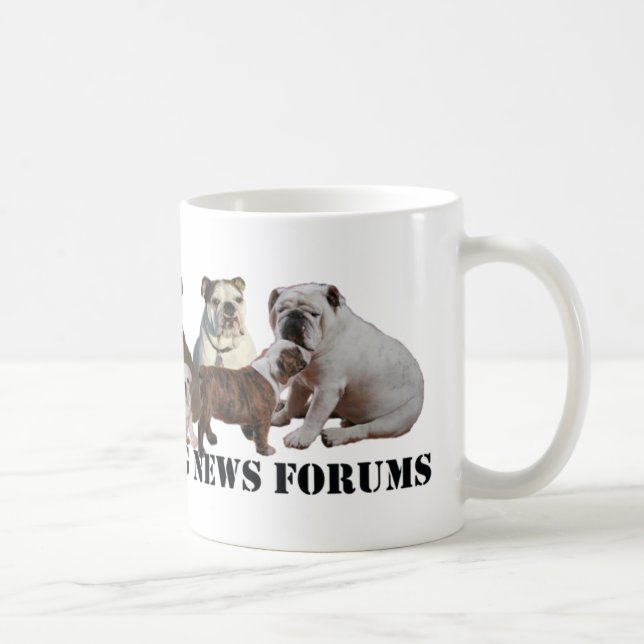 Englische Bulldoggen-Nachrichten-Tasse Tasse (Rechts)