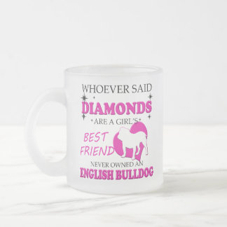 Englische Bulldoggen-Wein-Glas-Geschenke für Mattglastasse