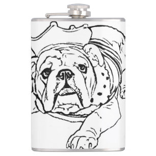 Englische Bulldoggenflasche Flachmann