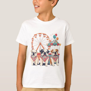 Englische Bullhunde im Karneval T-Shirt