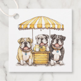 Englische Bullhunde laufen auf einer Limonade Geschenkanhänger