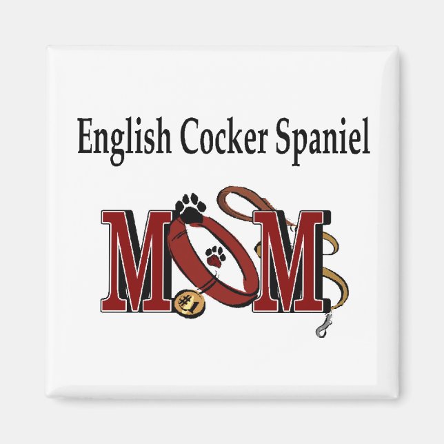 englische Cocker spaniel Mom Geschenke Magnet (Vorne)