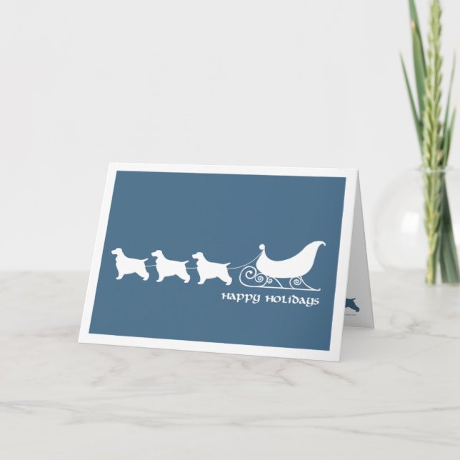 Englische Cockerspaniele, die Sankt Feiertagskarte (Vorderseite)