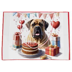 Englische Dogge Mastiff Birthday  Große Geschenktüte