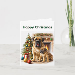 Englische Dogge Mastiff Christmas Feiertagskarte