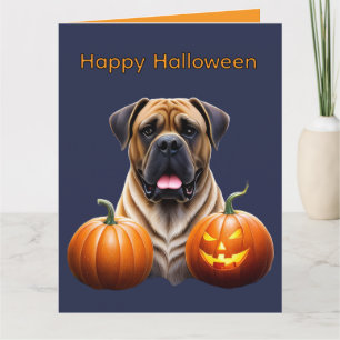 Englische Dogge Mastiff Halloween Karte