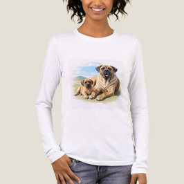 Englische Dogge Mastiff mit Kind Tri-Blend Shirt