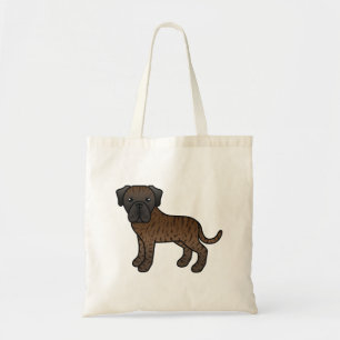 Englische Dogge mit Tigerstreifen, süßer Cartoon-H Tragetasche