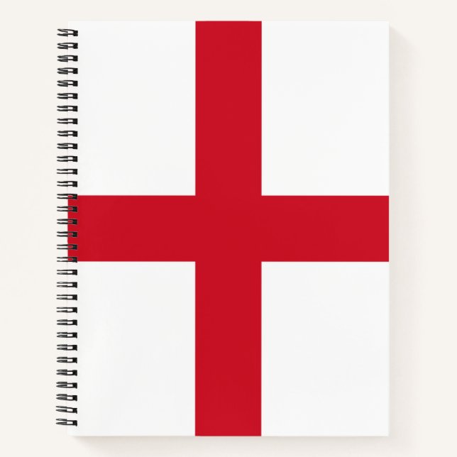 Englische Flagge (England) Notizbuch (Vorderseite)