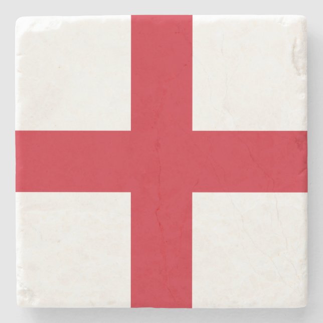 Englische Flagge (England) Steinuntersetzer (Vorderseite)