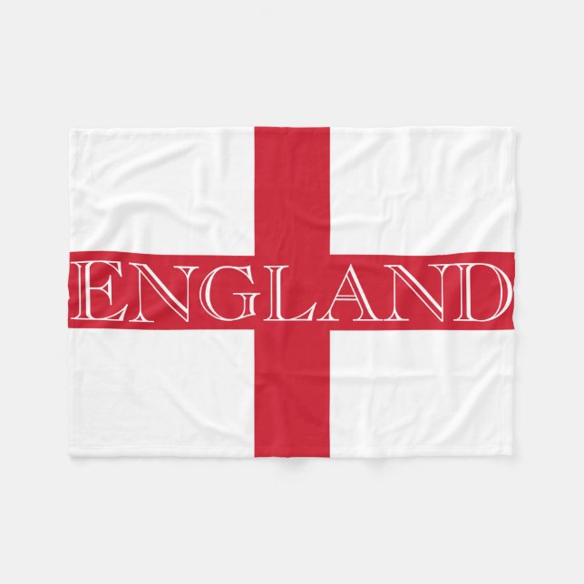 englische Flagge - englische Flagge Fleecedecke (Vorderseite (Horizontal))