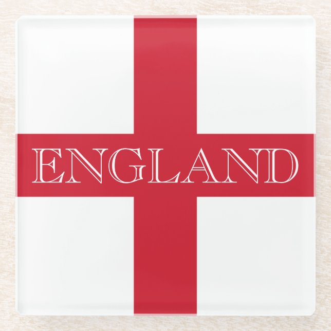 englische Flagge - Küste Glasuntersetzer (Vorderseite)