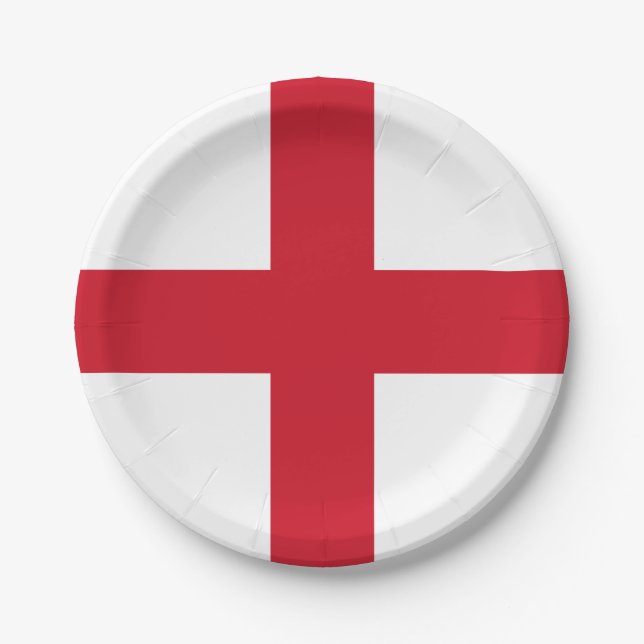 Englische Flagge Pappteller (Vorderseite)