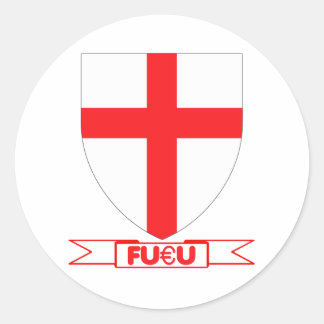 Englische Flagge Runder Aufkleber