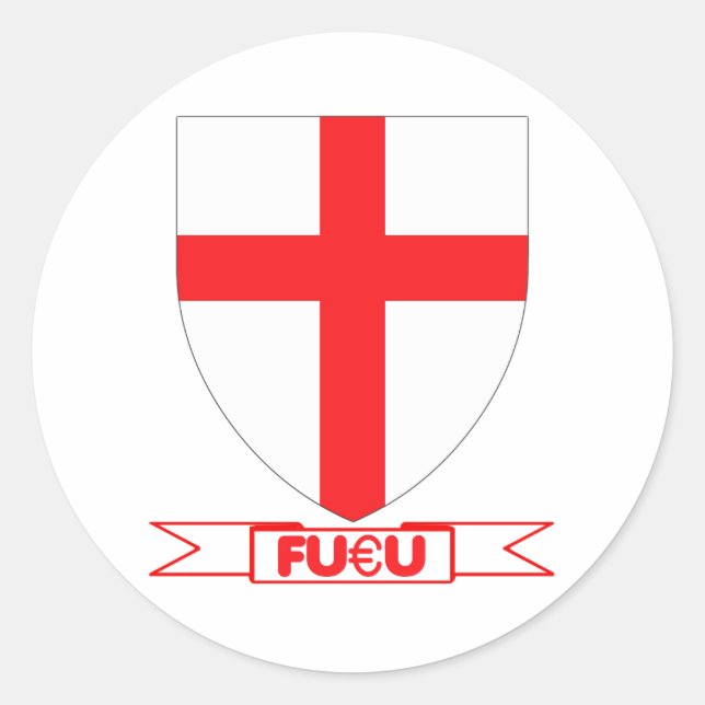 Englische Flagge Runder Aufkleber (Vorderseite)