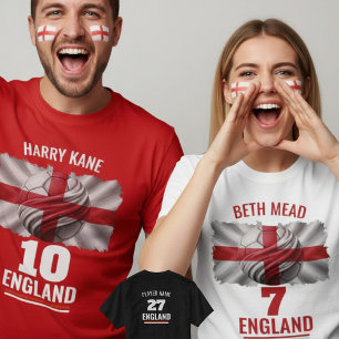 Englische Fußball-Nationalflagge Heritage Fußball T-Shirt