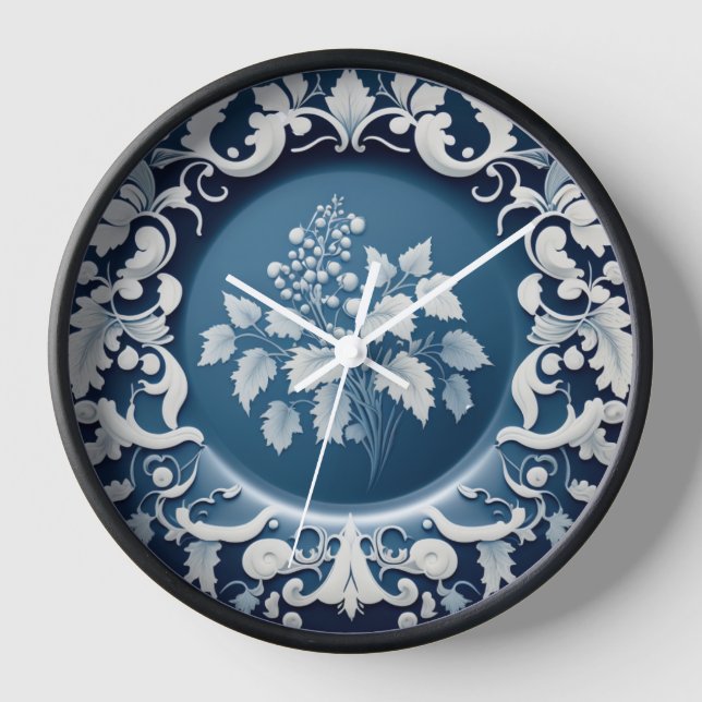 Englische gute China Inspiriert Wall Clock Uhr (Vorderseite)