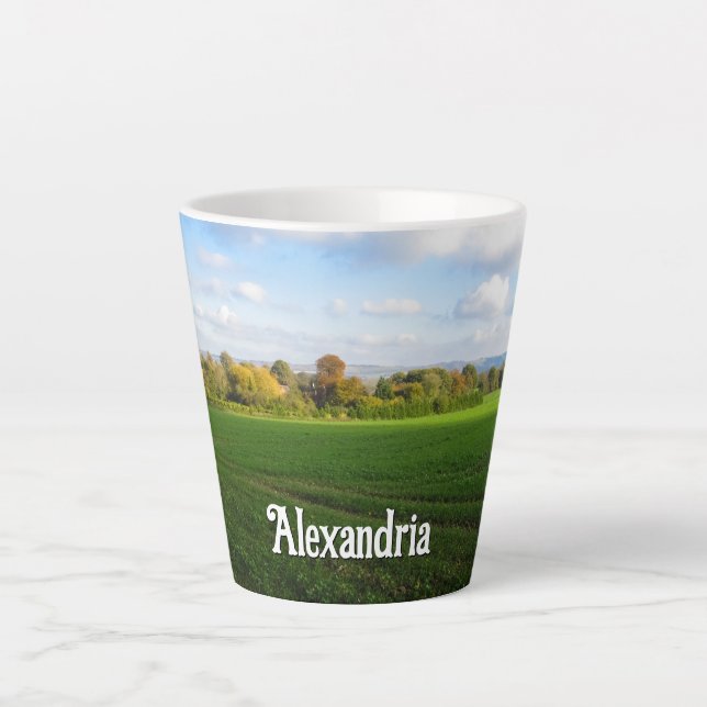 Englische Herbstlandschaft - Klein Personalisiert Milchtasse (Vorderseite)
