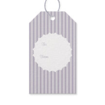 Englische Hütte Lilac Stripted mit Lace Doily