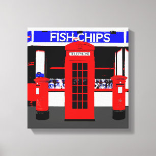 Englische Icons Moderne Kunst umhüllte Leinwand