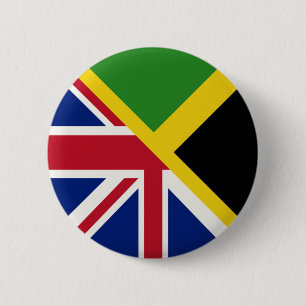 Englische jamaikanische Flagge   Flagge Jamaikas h Button