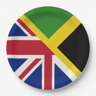 Englische jamaikanische Flagge   Flagge Jamaikas h Pappteller