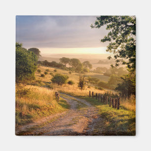 Englische Landschaft des Dämmerungs-Sonnenschein- Magnet