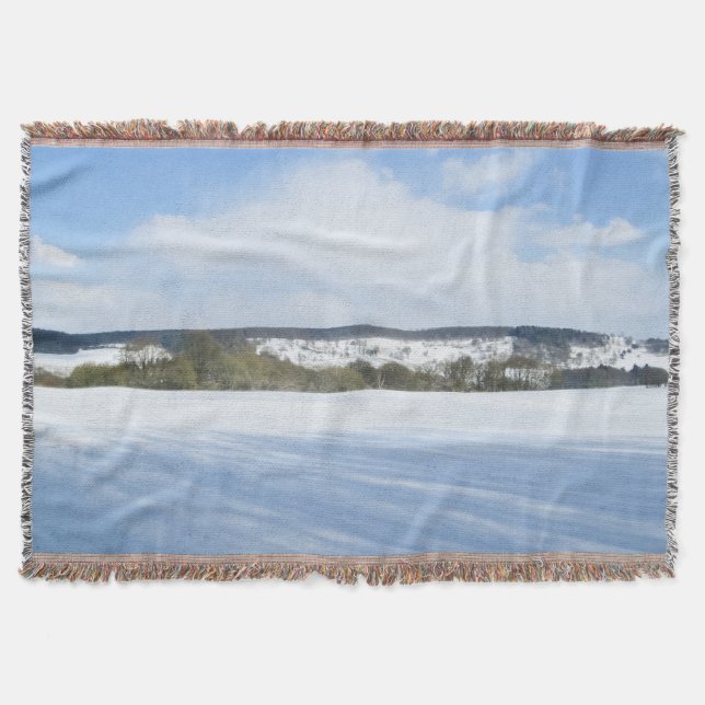 Englische Landschaft im Winter - Personalisiert Decke (Vorderseite)