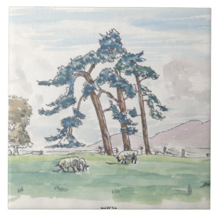 Englische Landschafts-dekorative Fliese