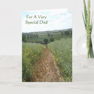 Englische Landszene mit Original-Vers für Papa Karte