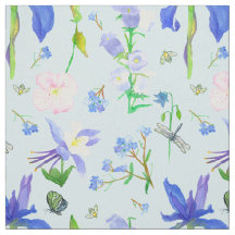 Englische Landwildblumen Bienen Blau