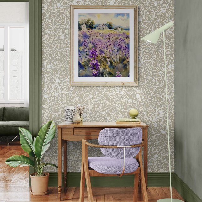 Englische Lavendel-Landschaft Fotodruck (Von Creator hochgeladen)