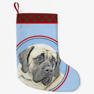 Englische Maskenmalerei - Original Hundekunst Kleiner Weihnachtsstrumpf