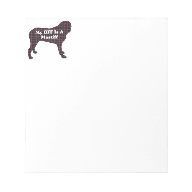 ENGLISCHE MASTIFF-BESTE FREUNDIN NOTIZBLOCK (Vorderseite)