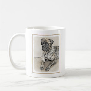 Englische Mastiff (Brindle) Malerei - Hundekunst Tasse