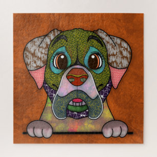 Englische Mastiff hässlicher Hundekopf Puzzle