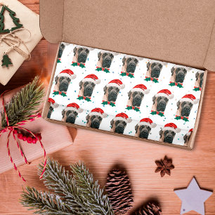 Englische Mastiff-Hunde-Rasse Weihnachten Seidenpapier