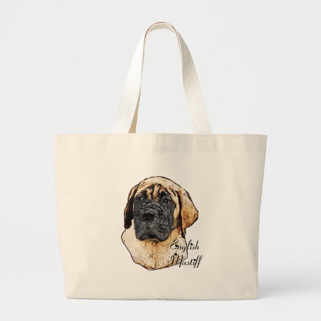 Englische Mastiff-Kunst-Geschenke Jumbo Stoffbeutel (Vorne)