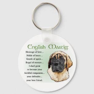 Englische Mastiff-Kunst-Geschenke Schlüsselanhänger