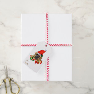 Englische Mastiff-Weihnachtsgeschenke Geschenkanhänger