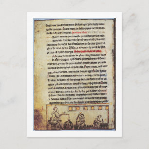 Englische Miniatur, "Medica", die einen Apotheker  Postkarte