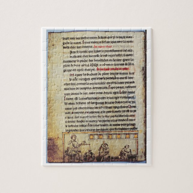 Englische Miniatur, "Medica", ein apoth Puzzle (Vertikal)