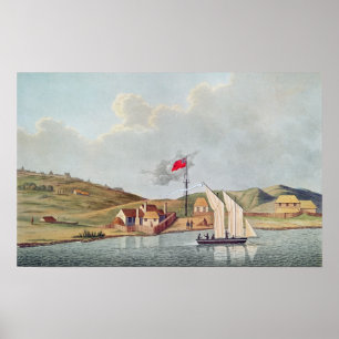 Englische Missionare in Kidikidi, Neuseeland Poster