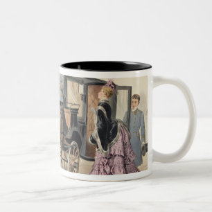 Englische Pferde Zweifarbige Tasse
