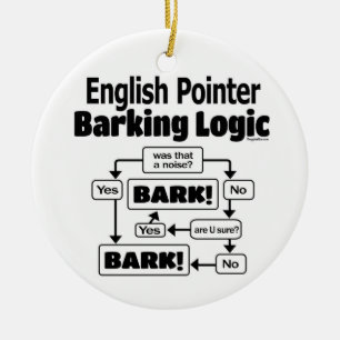 Englische Pointer Barklogik Keramik Ornament