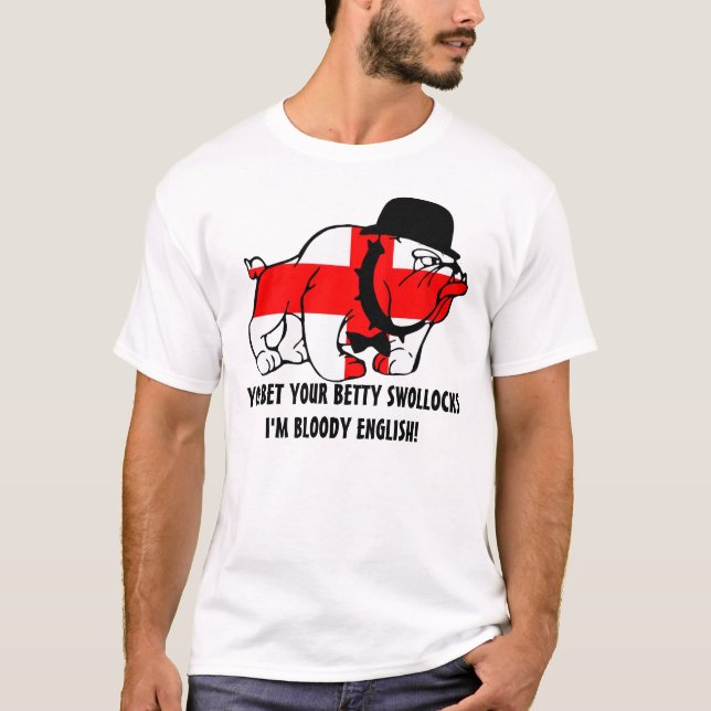 Englische reimende Jargon Englischflagge T-Shirt (Vorderseite)