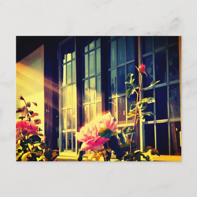 Englische Rose Postkarte (Vorderseite)