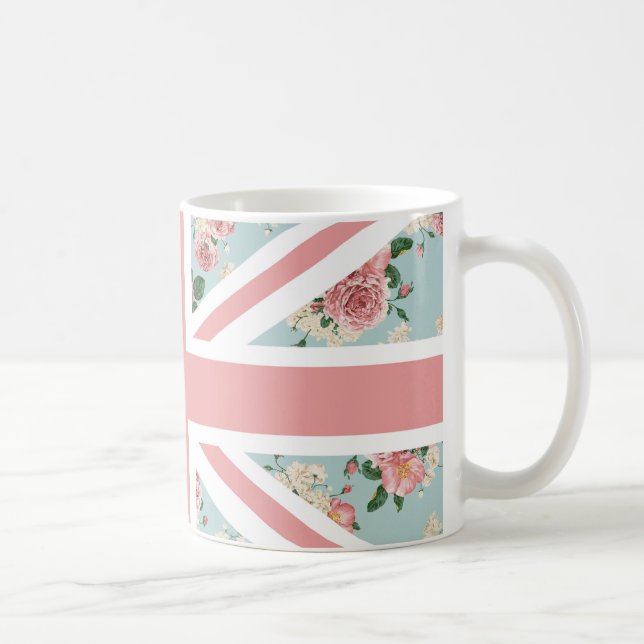 Englische Rosen-Gewerkschafts-Jack-Flagge Tasse (Rechts)