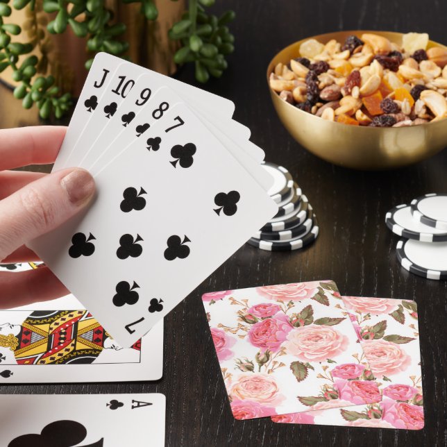 Englische Rosen Spielkarten (In Situ)